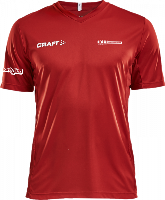 Craft - Ku Træner T-Shirt M. Ryglogo - Rød