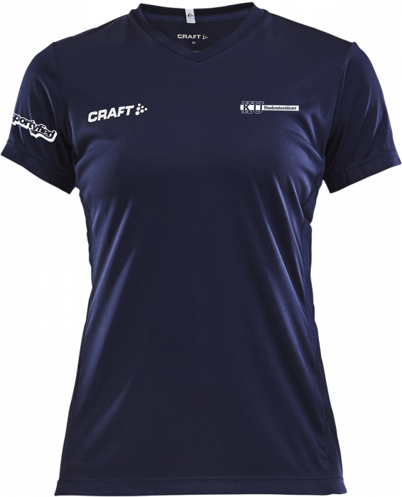 Craft - Ku Træner T-Shirt Dame M. Ryglogo - Navy blå